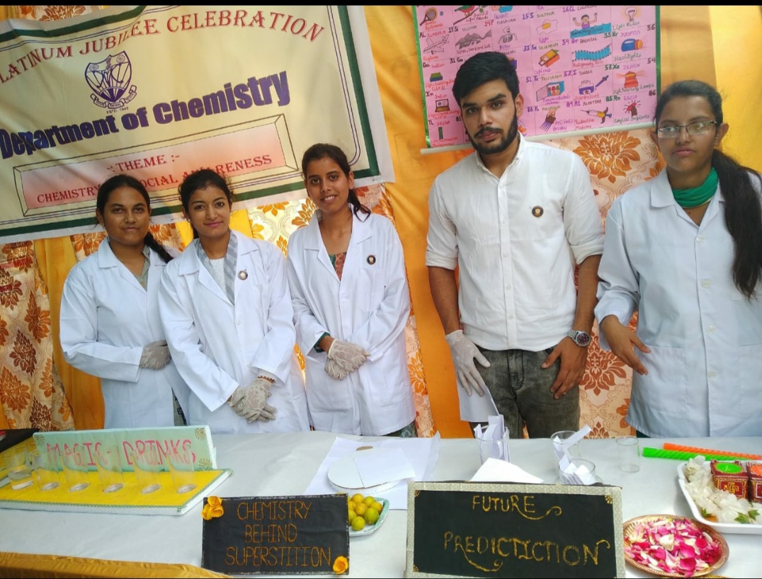 Students of chemistry department ready with their experiments to reveal the truth behind common superstitions prevailing in society