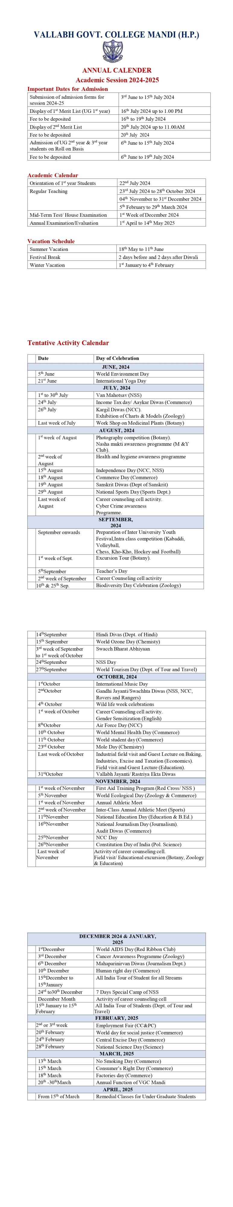 Calendar