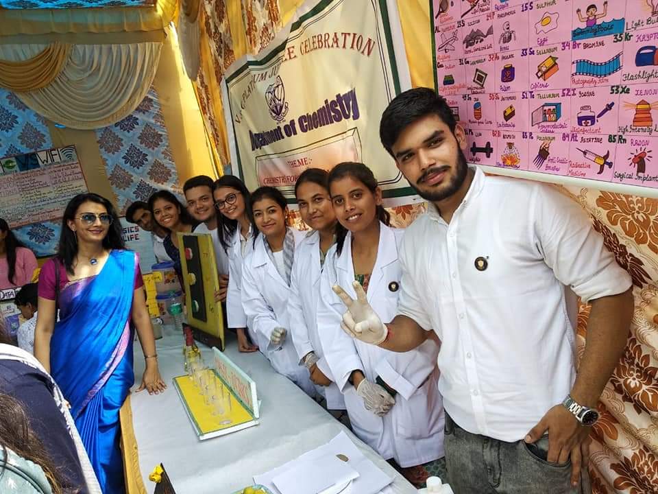 Chemistry exhibition by students of chemistry department during platinum jubilee celebration in September 2018